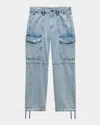 Rag & Bone Panelled Jeans In Skylight