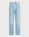 Rag & Bone Mens Riverly Fit 4 Miramar Denim-print Straight-leg Regular-fit Cotton-jersey Jeans