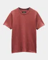 Rag & Bone Classic Flame Slub Cotton T-shirt In Maroon
