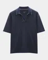 Rag & Bone Men's Hamlin Polo Shirt With Johnny Collar In Salute