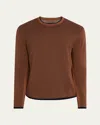 Rag & Bone Harvey Crewneck Cotton Sweater In Clay