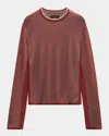 Rag & Bone Men's Harvey Classic Crew Sweater In Maroon