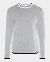 Rag & Bone Harvey Crewneck Cotton Sweater In Skyblu