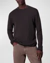 Rag & Bone Harvey Crewneck Cotton Sweater In Slatebrown