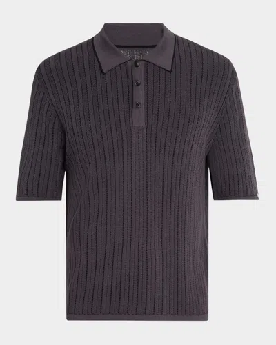 RAG & BONE MEN'S HARVEY GARMENT-DYED POLO SHIRT