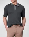 Rag & Bone Harvey Classic Fit Polo Shirt In Sharkblu