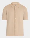 Rag & Bone Harvey Striped Cotton-blend Shirt In Ltbeige