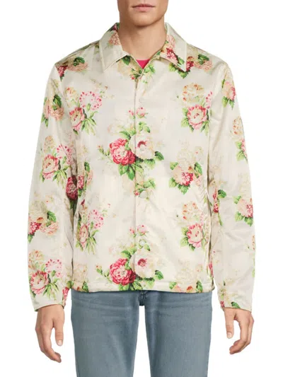 Rag & Bone Men's Laura Ashley Floral Shirt Jacket In Marshmallow Floral