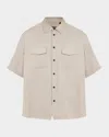 Rag & Bone Men's Matthew 2-pocket Short-sleeve Shirt In Elephntgry