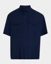 Rag & Bone Men's Matthew 2-pocket Short-sleeve Shirt In Salute