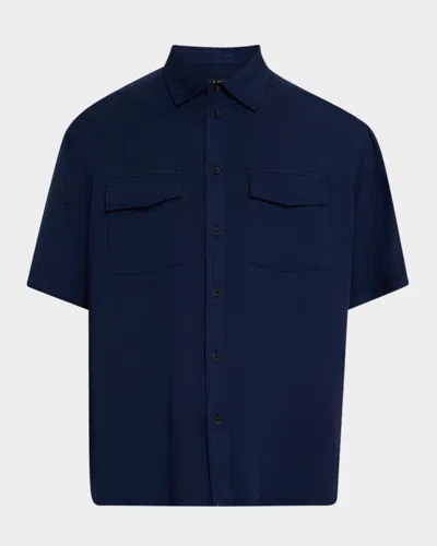 Rag & Bone Men's Matthew 2-pocket Short-sleeve Shirt In Salute