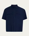 Rag & Bone Men's Matthew 2-pocket Short-sleeve Shirt In Salute
