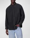 Rag & Bone Denim Shirt In Washed Bla