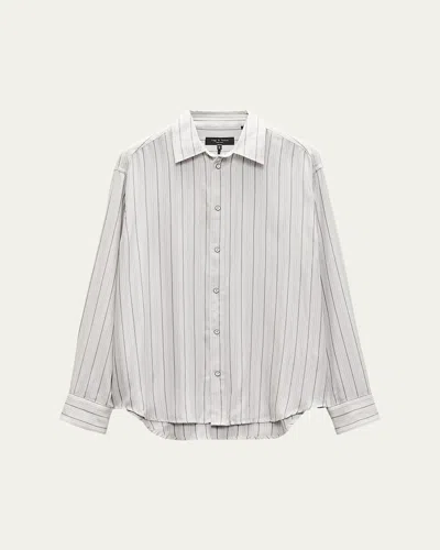 Rag & Bone Men's Matthew Striped Sport Shirt In White Stripe