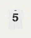 Rag & Bone Men's Numbers Game 5 T-shirt In Washed White