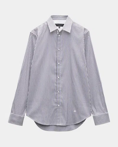 Rag & Bone Patrick Stripe Stretch Poplin Button-up Shirt
