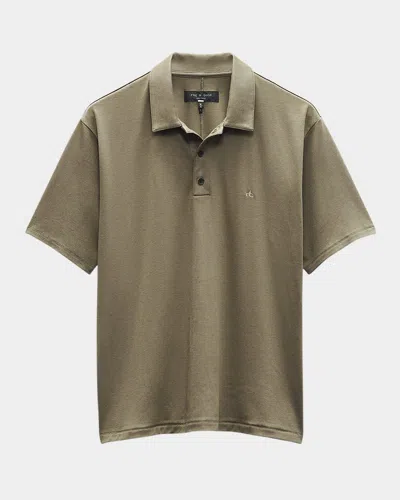 Rag & Bone Men's Pima Cotton Polo Shirt In Army