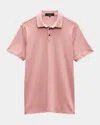 Rag & Bone Men's Pima Cotton Polo Shirt In Washed Rose