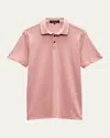 Rag & Bone Men's Pima Cotton Polo Shirt In Washed Rose