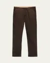 Rag & Bone Fit 2 Logo-embroidered Cotton-blend Chino Trousers In Dark Brown
