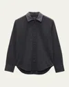 Rag & Bone Men's Tomlin Stretch Dobby Shirt In Charcgrey