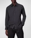Rag & Bone Men's Tomlin Stretch Dobby Shirt In Charcoal Grey
