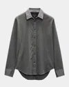 Rag & Bone Tomlin Stretch Dobby Shirt Dkgrey In Dark Grey