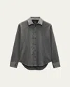 Rag & Bone Tomlin Stretch Dobby Shirt Dkgrey In Dark Grey