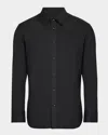 Rag & Bone Men's Tomlin Stretch Dobby Shirt In Jet Black