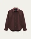Rag & Bone Men's Tomlin Stretch Dobby Shirt In Maroon