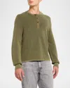Rag & Bone Dexter Washed Organic Cotton Henley In Forestgrn