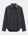 Rag & Bone Finch Textured Button Front Shirt In Gray