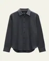 Rag & Bone Men's Zigzag Dobby Sport Shirt In Black Stripe