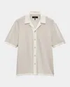 Rag & Bone Zig-zag Avery Short Sleeve Shirt In Ivory