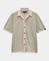 Rag & Bone Zigzag Avery Zuma Toweling Camp Shirt In Green