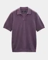 Rag & Bone Zuma Johnny Collar Chevron Terry Cloth Polo