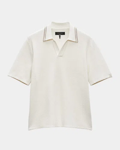 RAG & BONE MEN'S ZUMA TOWELING POLO SHIRT