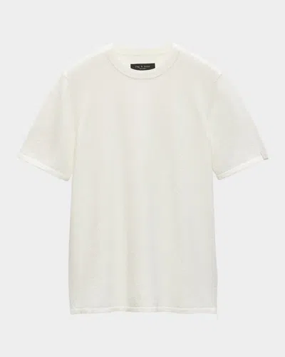 Rag & Bone Zuma Johnny Collar Chevron Terry Cloth Polo Sweater