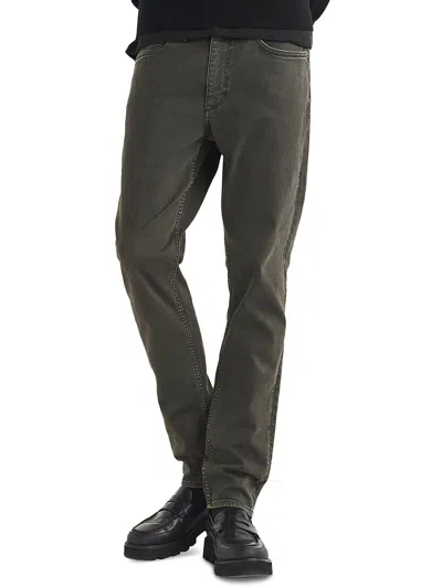 Rag & Bone Mens Mid-rise Stretch Straight Leg Jeans In Black
