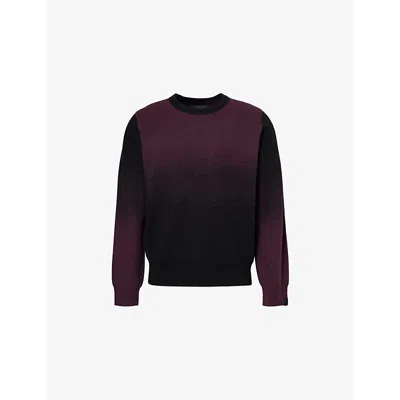 Rag & Bone Mens Crew-neck Brushed Relaxed-fit Wool And Cashmere-blend Jumper Brgmlt