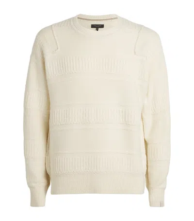 Rag & Bone Merino-blend 3d Jacquard Sweater In Ivory