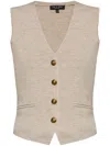 Rag & Bone Ella Vest Top In Neutrals
