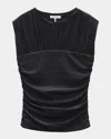 Rag & Bone Mica Banded Combo Top In Black