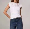 Rag & Bone Mica Banded Cotton Top In White