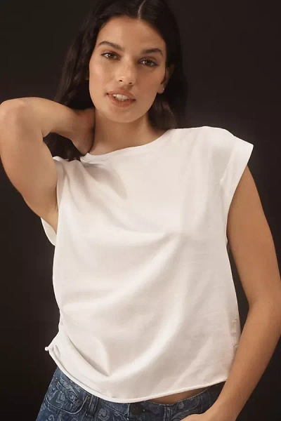 Rag & Bone Mica Crop Muscle Tee In White