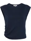 Rag & Bone Mixed Media Muscle Tee In Blue
