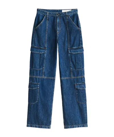 Rag & Bone Mid-rise Cargo Jeans In Blue