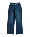 Rag & Bone Mid-rise Wide-leg Jeans In Blue