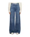 Shop Rag & Bone Mid-rise Wide-leg Jeans In Blue