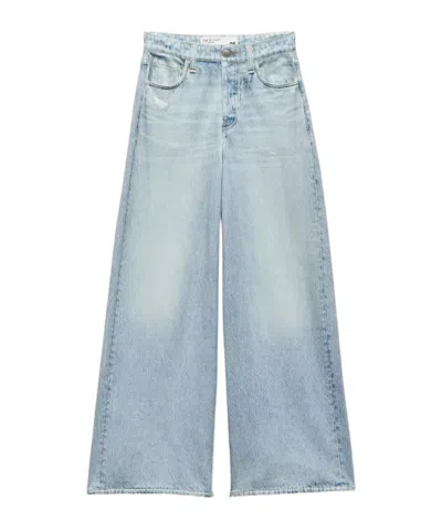 Rag & Bone Mid-rise Wide-leg Jeans In Gray